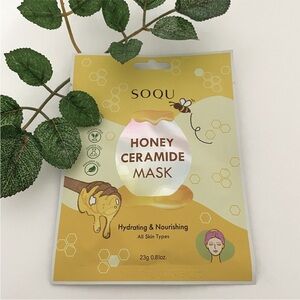 New $5ea OR 5/$18 SOQU Honey Ceramide Hydrating Nourishing Sheet Face Mask